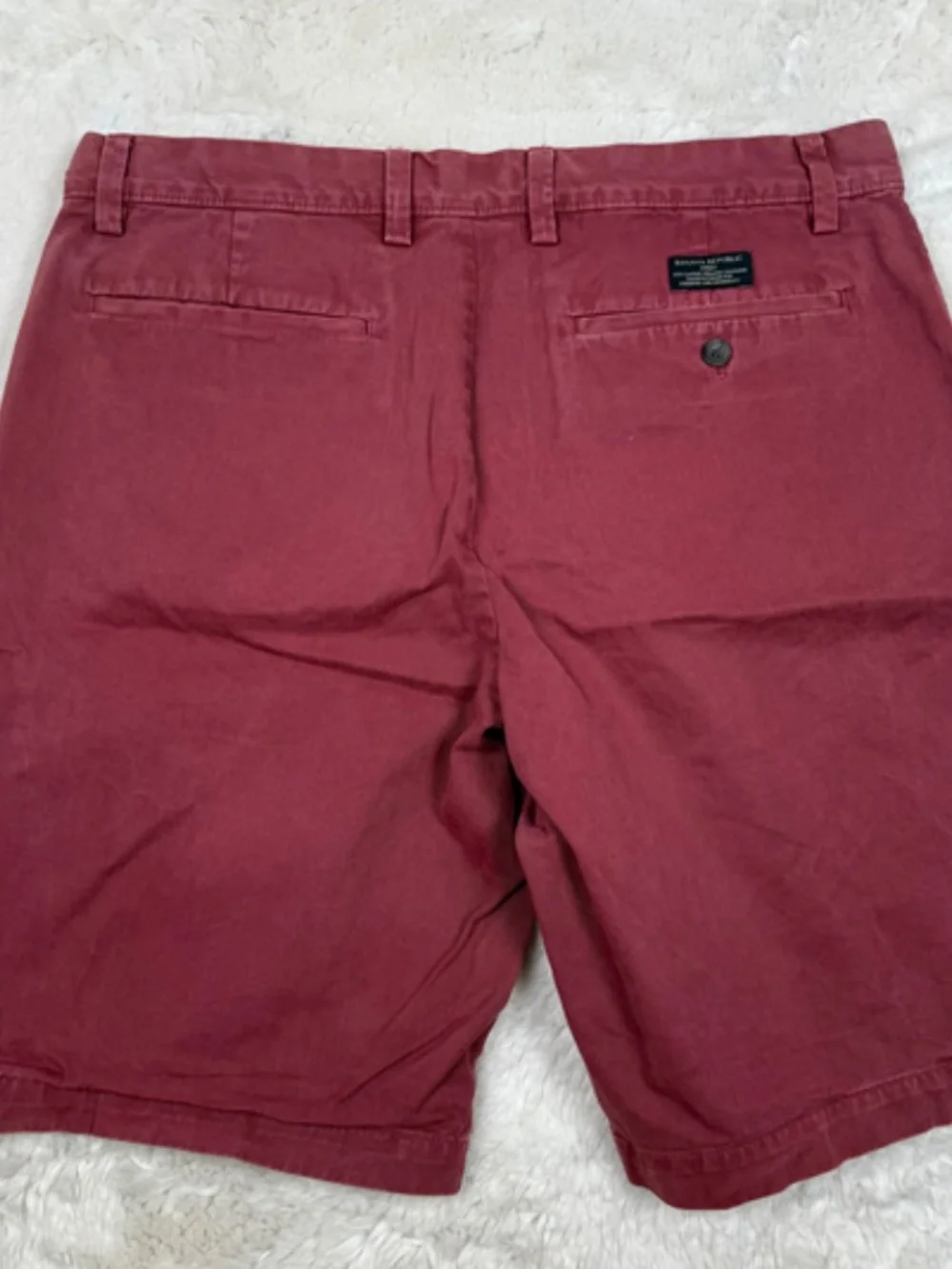 Banana Republic City Short in Red Heather Cotton 10